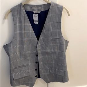 Men’s suit vest- le chateau grey and navy